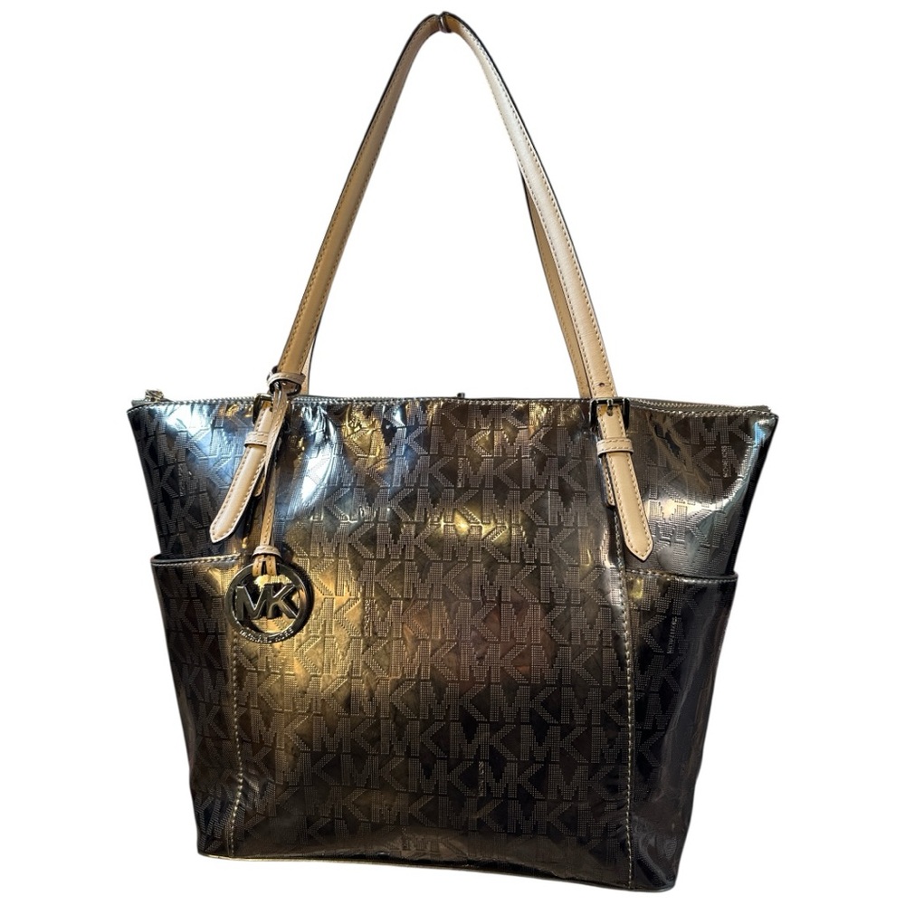 Michael Kors Jet Set Metallic Tote EUC - Picture 15 of 16